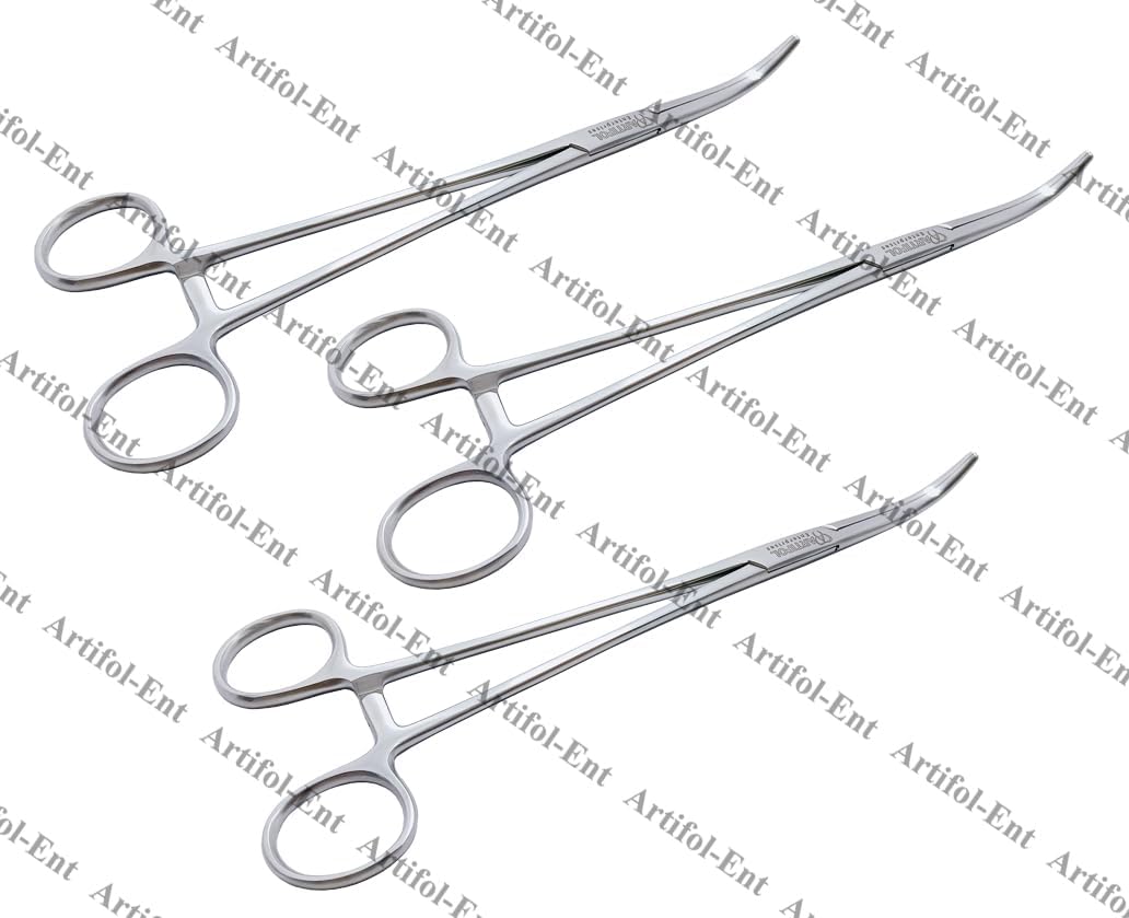 Overholt Geissendoerfer Arterienklemme – 21 cm gebogen | 3-teiliges Set | Edelstahl | Autoklavierbar #15910164
