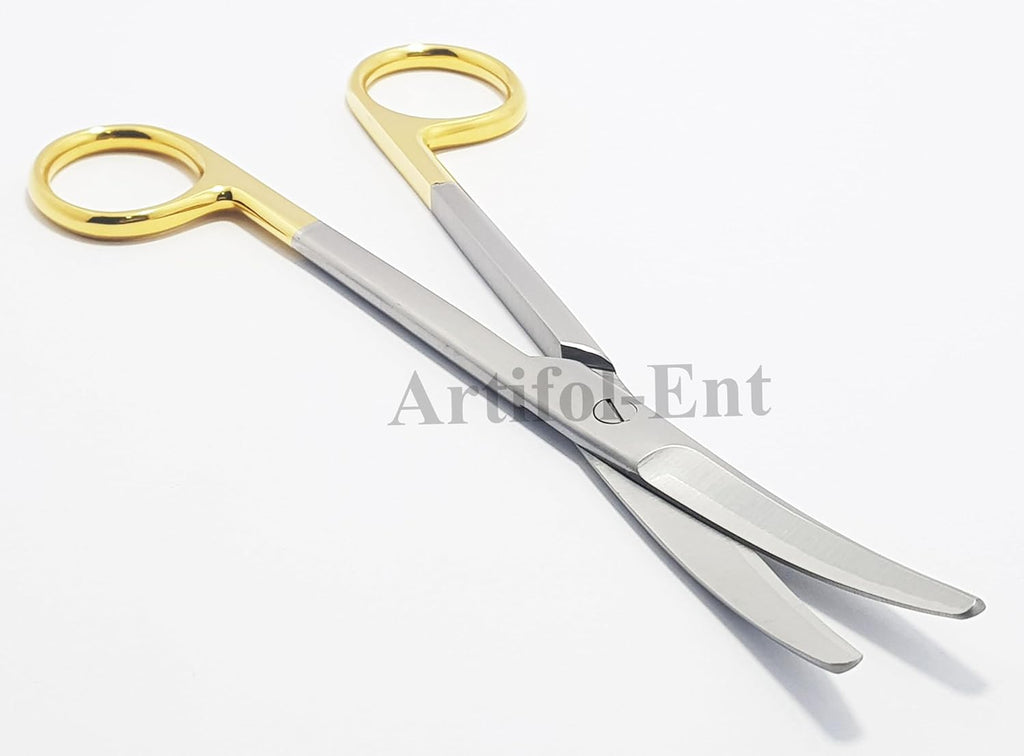 TC Mayo Scissors Curved 17 cm – 2 Pcs | Tungsten Carbide Cutting Edges | Stainless Steel Surgical Scissors #113910605