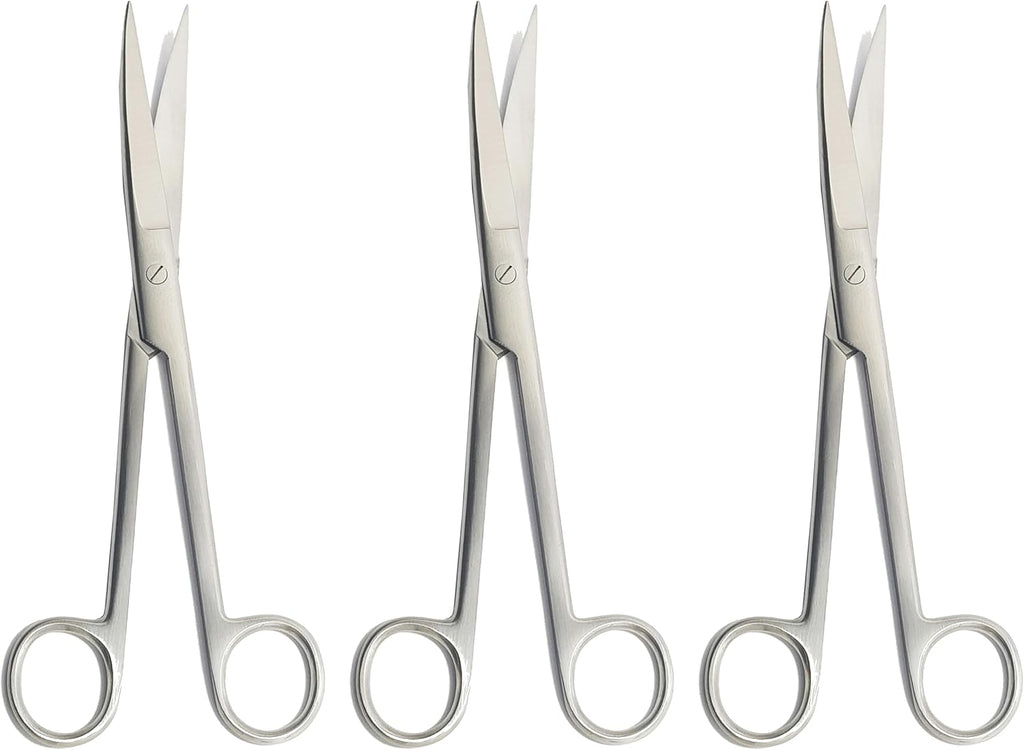 3-Piece Curved Operating Scissors Set – 20 cm Stainless Steel | Sharp Cutting Edge & Ergonomic Design for Precision Surgery