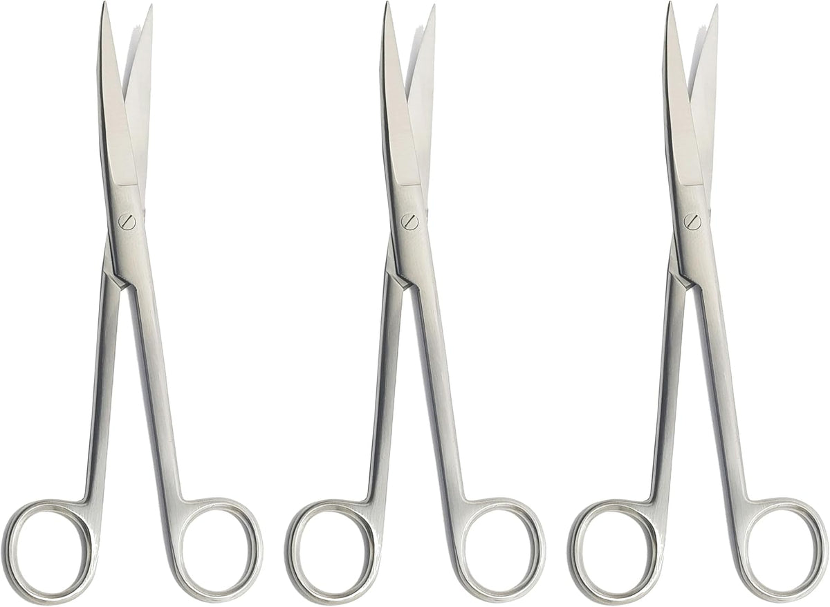 3-teiliges Set gebogener OP-Scheren – 20 cm Edelstahl | Scharfe Schneide &amp; ergonomisches Design für präzise chirurgische Eingriffe