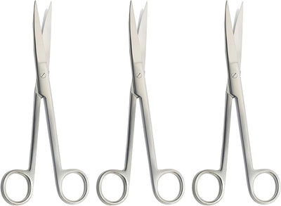 3-teiliges Set gebogener OP-Scheren – 20 cm Edelstahl | Scharfe Schneide &amp; ergonomisches Design für präzise chirurgische Eingriffe
