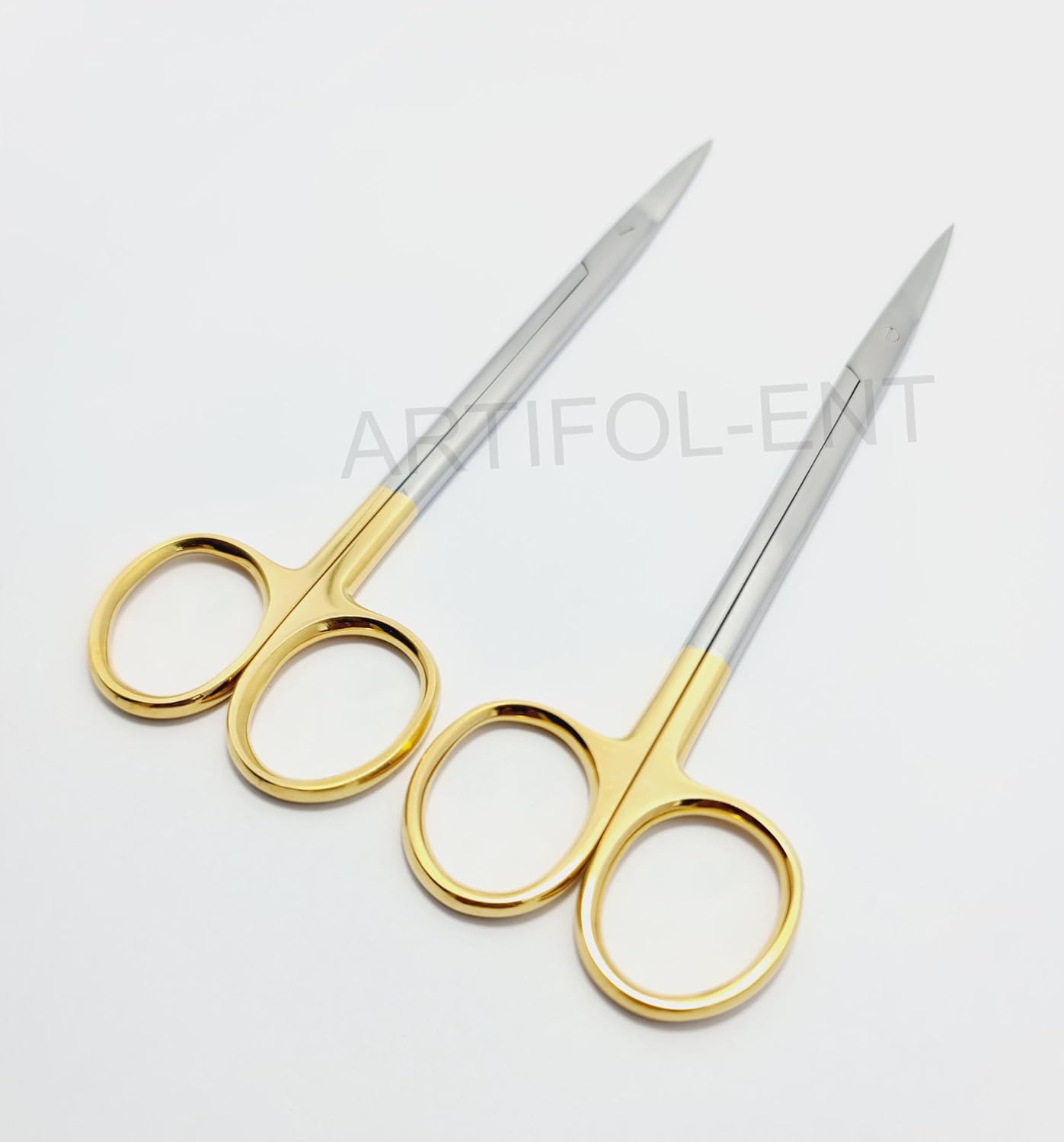 TC Kelly Scissors Set | 2-Piece Straight Scissors 16 cm | Tungsten Carbide Edges, Stainless Steel #S5002