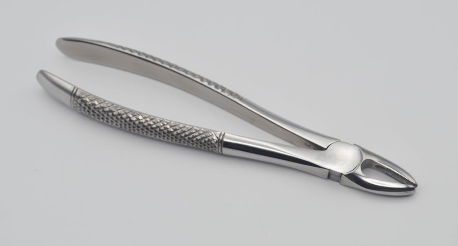 Professional Extraction Forceps Upper Anteriors 1E – Straight Precision Beaks | High-Performance Stainless Steel Extraction Instrument | Ergonomic Non-Slip Handle | Ideal for Vertical Extraction #FX1E