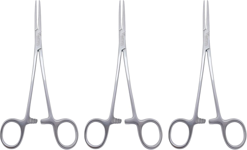 ADSON Artery Forceps 18.5 cm (7”) | 3-Piece Curved Hemostatic Clamp Set | Stainless Steel #115910182