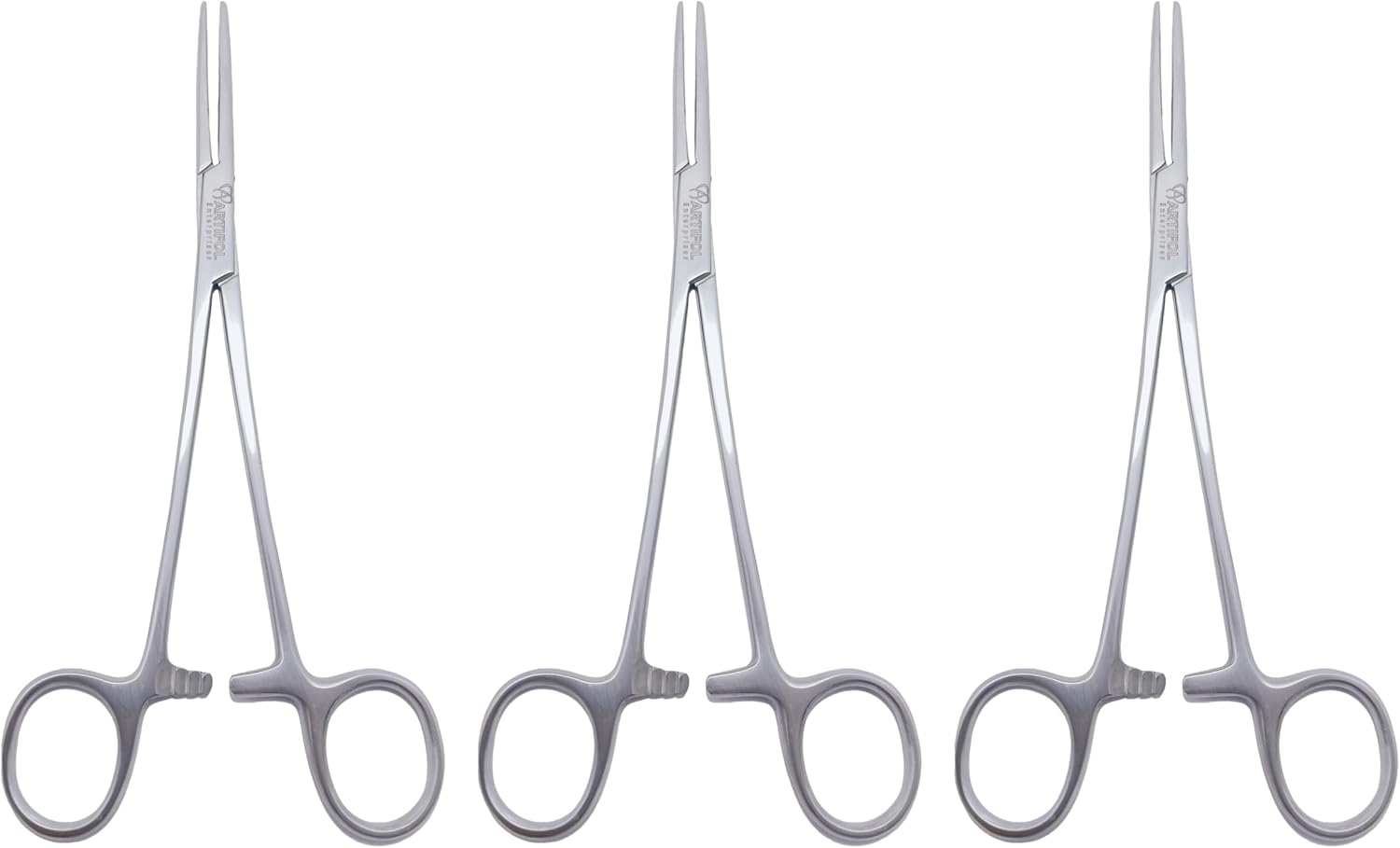 ADSON Artery Forceps 18.5 cm (7”) | 3-Piece Curved Hemostatic Clamp Set | Stainless Steel #115910182