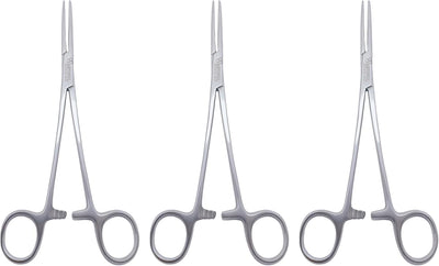 ADSON Artery Forceps 18.5 cm (7”) | 3-Piece Curved Hemostatic Clamp Set | Stainless Steel #115910182