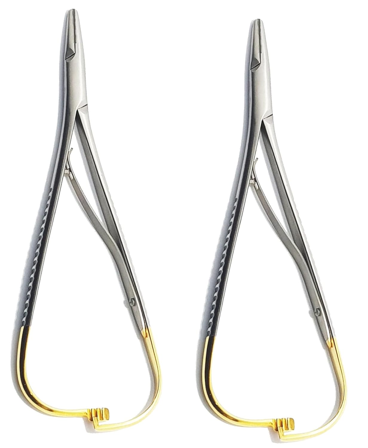 TC Mathieu Needle Holder 14cm (5.5”) – Tungsten Carbide Tips | Surgical Grade Dental Needle Holding Forceps | Reusable & Autoclavable | 2 Pcs Set #132060520