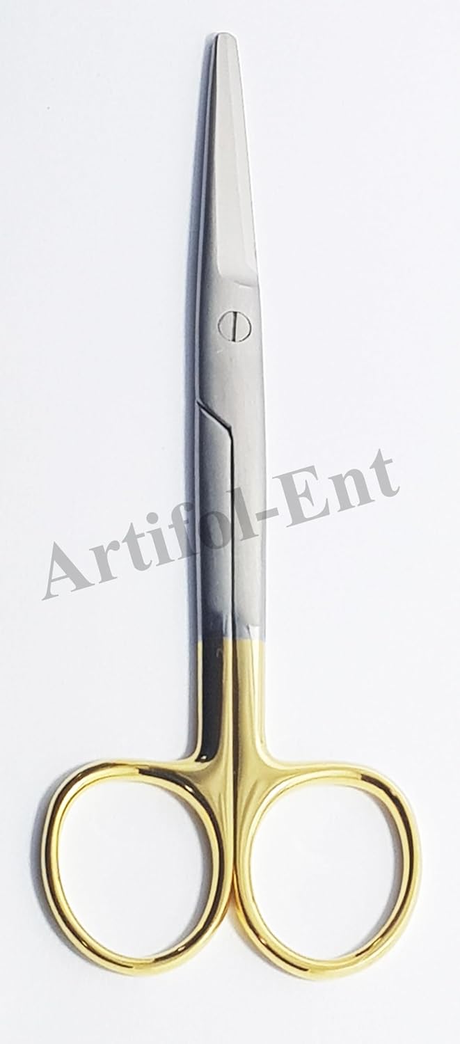 TC Mayo Scissors Straight 14.5 cm – 2 Pcs | Tungsten Carbide Cutting Edges | Stainless Steel Surgical Scissors #113910601
