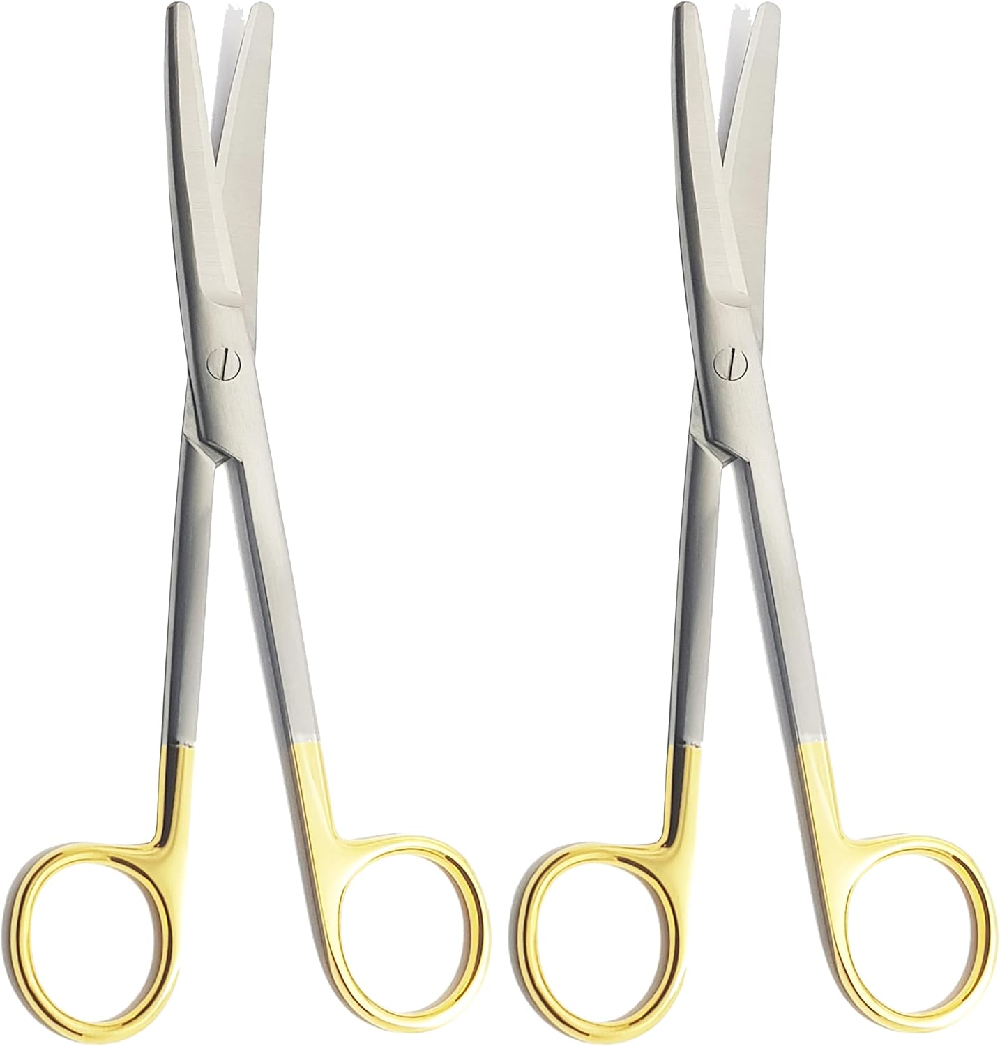 TC Mayo Scissors Curved 17 cm – 2 Pcs | Tungsten Carbide Cutting Edges | Stainless Steel Surgical Scissors #113910605