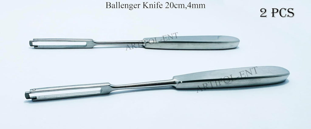 Ballenger Swivel Knives Straight 20 cm (4 mm) – Surgical ENT Precision Instrument | Stainless Steel | 2 Pcs