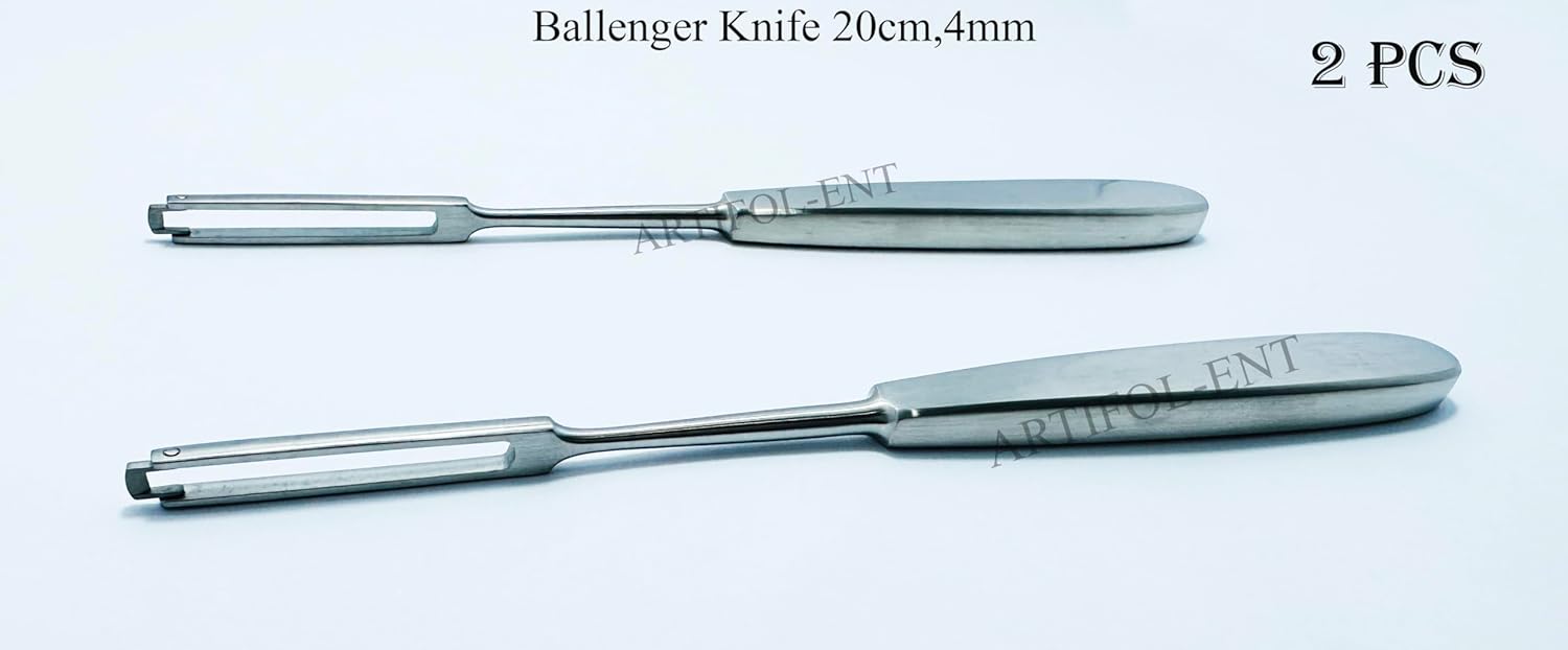 Ballenger Swivel Knives Straight 20 cm (4 mm) – Surgical ENT Precision Instrument | Stainless Steel | 2 Pcs
