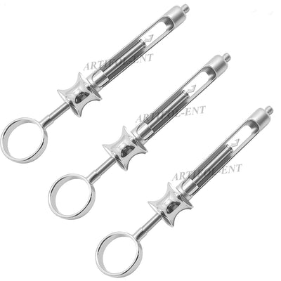 Set mit 3 zahnärztlichen Anästhesie-Aspirationsspritzen 1,8 ml – US-Gewindekartuschenspritze | Hochwertige zahnärztliche Instrumente