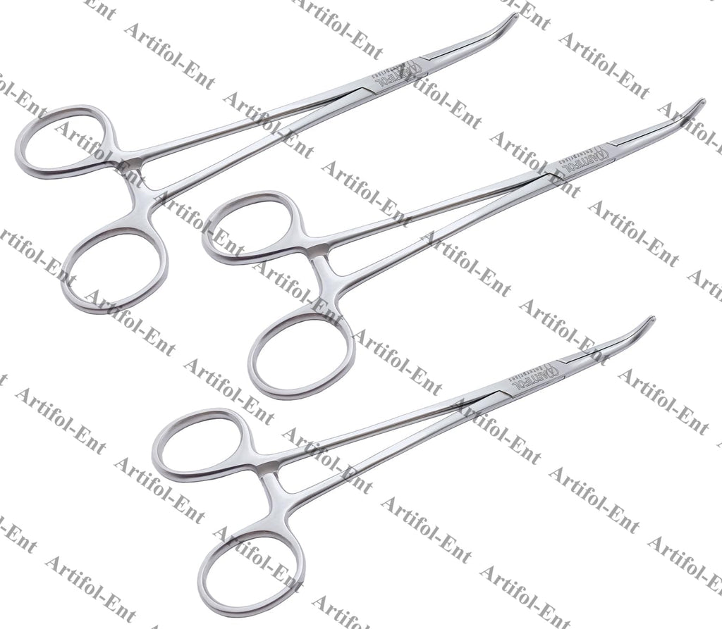 Baby Adson Artery Forceps – 18 cm Curved | 3 Pcs Set | Stainless Steel | Autoclavable #115910181