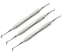 Instruments de dentisterie composites micro-mini Goldstin Flexy-Thin | Kit dentaire 3 pièces | Embouts antiadhésifs revêtus de titane noir #TNCIPCS