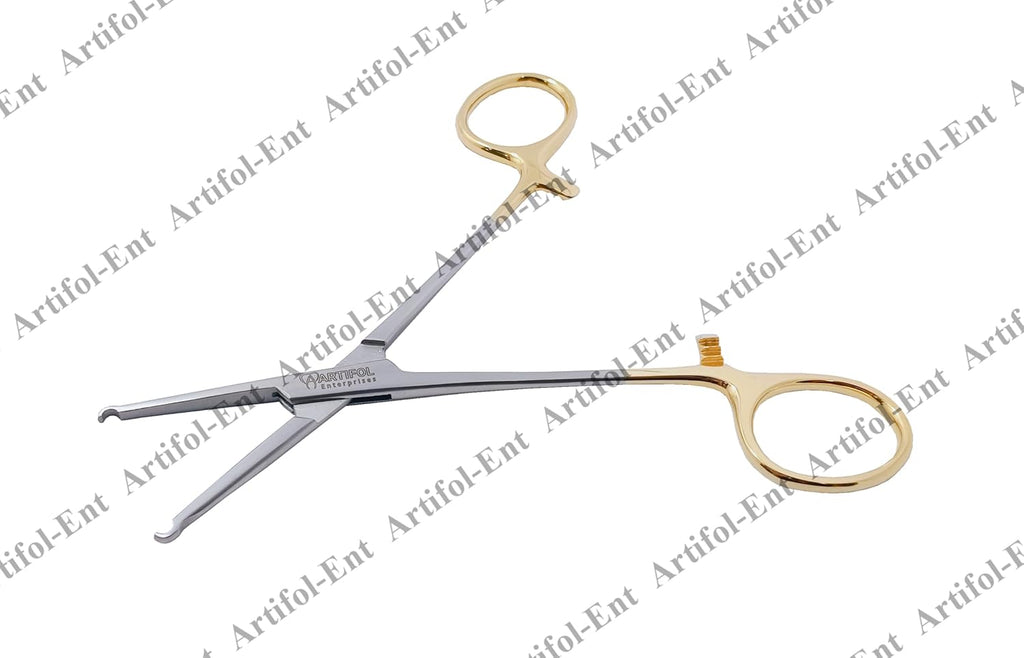 2-Piece No-Scalpel Vasectomy Fixator Forceps Kit – Stainless Steel, Ergonomic & Autoclavable Surgical Set | Blunt-Tip & Curved Forceps