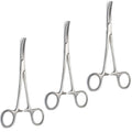 Rankin Crile Hemostat Artery Forceps Curved 16 cm (6.25") – Surgical Clamp | Stainless Steel Hemostatic Forceps – 3 Pcs Set #115910116