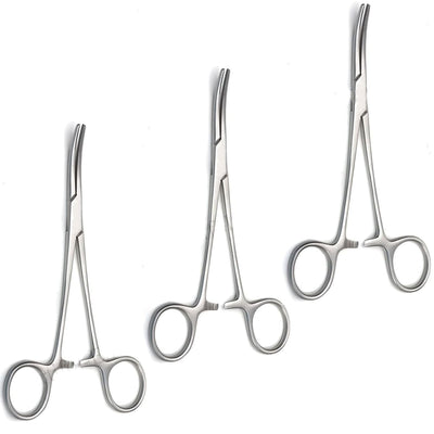 Rankin Crile Hemostat Artery Forceps Curved 16 cm (6.25") – Surgical Clamp | Stainless Steel Hemostatic Forceps – 3 Pcs Set #115910116