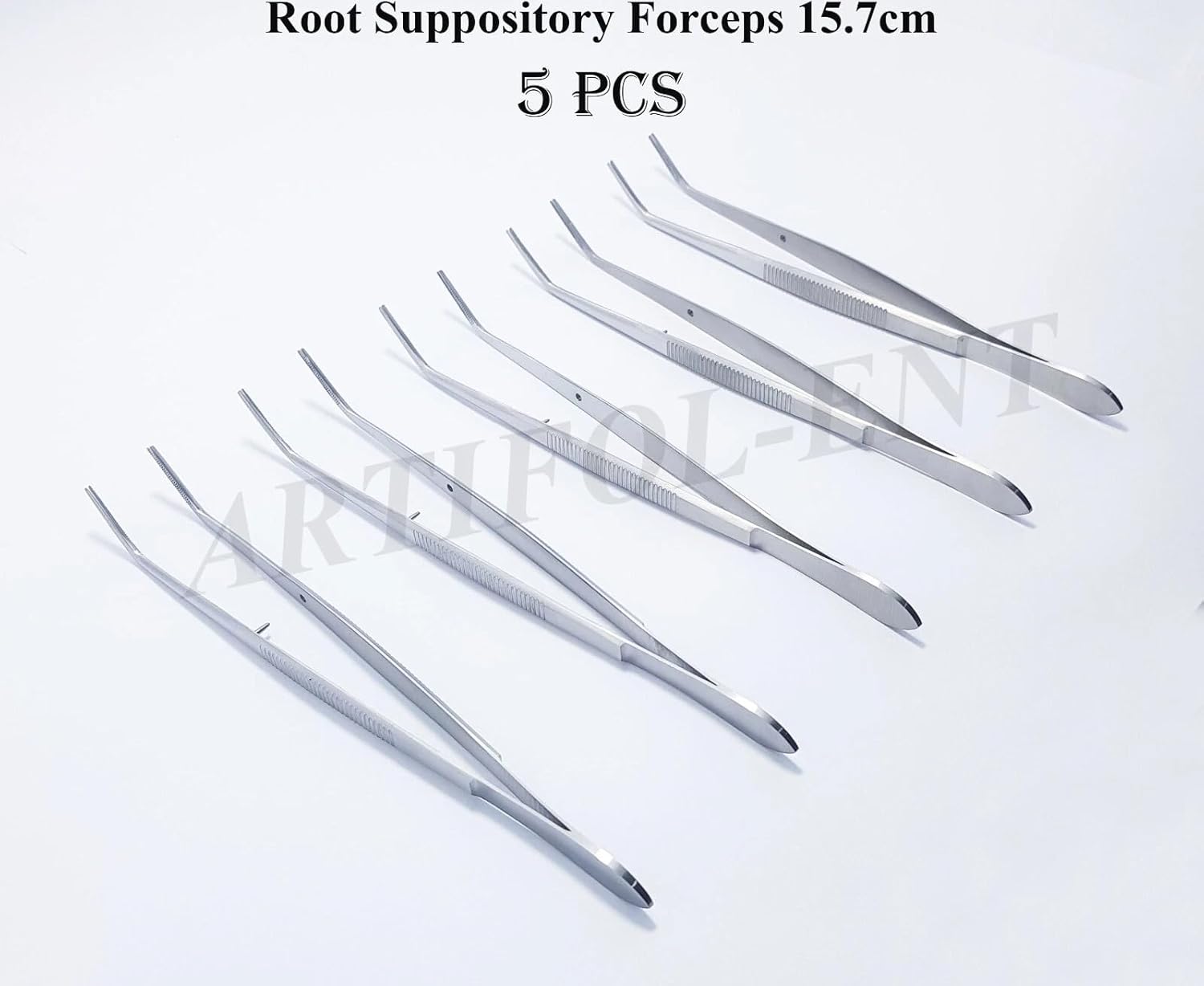 Dental Root Tweezers 15.7 cm (6.25") – Surgical Dental Forceps | Stainless Steel Root Handling Tools – 5 Pcs Set #114500051