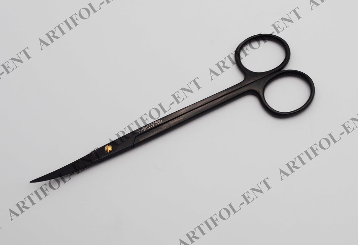 Elite TC Joseph Präzisionsschere – 14,5 cm gebogen | Wolframkarbid-Schneide | Stealth Black Professional Finish #OS1082