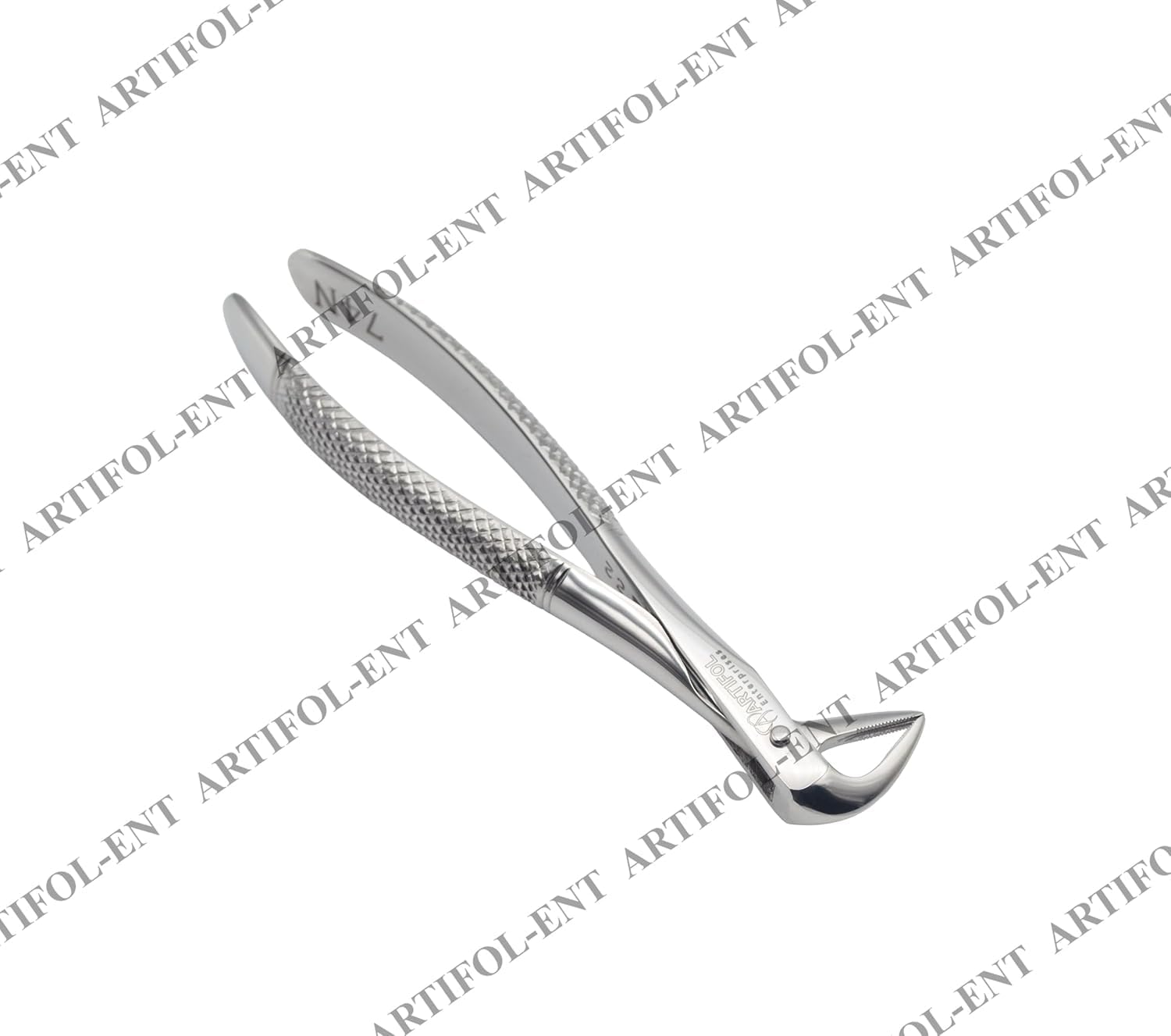 Lower Roots Serrated Extraction Forceps 74N – Precision Dental Root Extraction Instrument | Serrated Beak Design, Stainless Steel, Ergonomic Grip | Reusable #FX74N