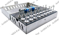 Kit prothésique universel de 28 pièces pour implants dentaires avec clé dynamométrique réglable et tournevis, jeu de clés dynamométriques – Entièrement autoclavable, 0-50 Ncm | Fixation et retrait des restaurations sur implants # OS1060