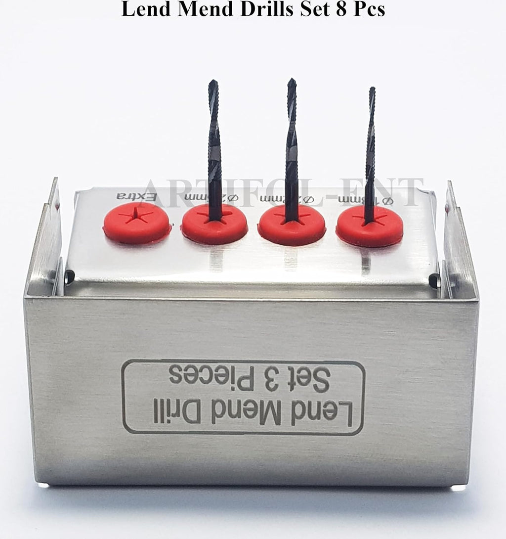 Dental Lend-Mend Drills Set – 3 Pcs Surgical Implant Drill Kit | Precision Dental Implant Tools #OS1040