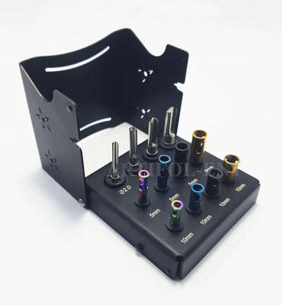 Bone Collector Kit – 12 Pcs Chip Maker Drills & Stopper Set | Dental Implant Bone Harvesting Instruments #OS1031
