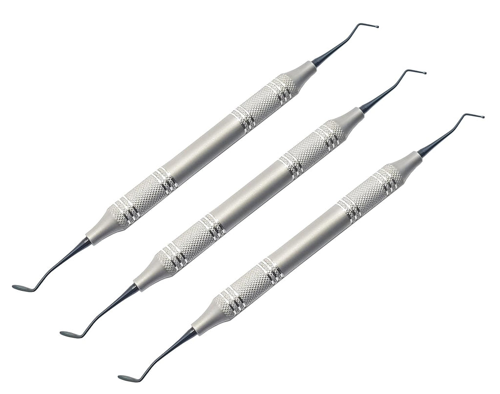 Medium Placing & Condensing Composite Filling Instruments | 3-Piece Dental Kit | Titanium Black Tips #TNCIPCM