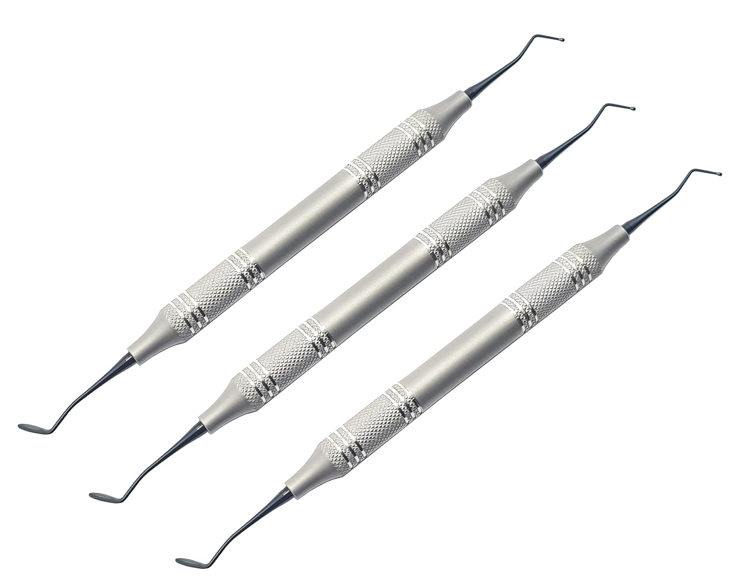 Medium Placing & Condensing Composite Filling Instruments | 3-Piece Dental Kit | Titanium Black Tips #TNCIPCM