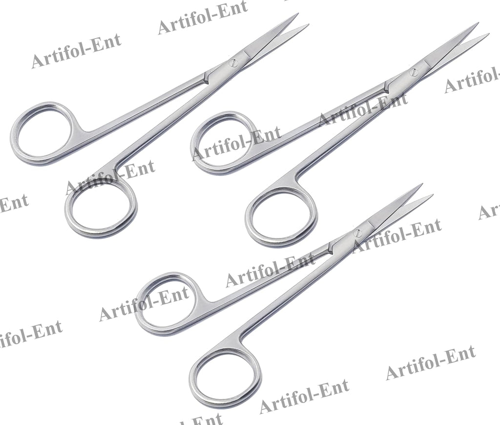 3-Piece Iris Gum Scissors Set – 14.5 cm Straight, Matt Finish | Precision Stainless Steel for Soft Tissue & Gum Procedures | Autoclavable & Reusable