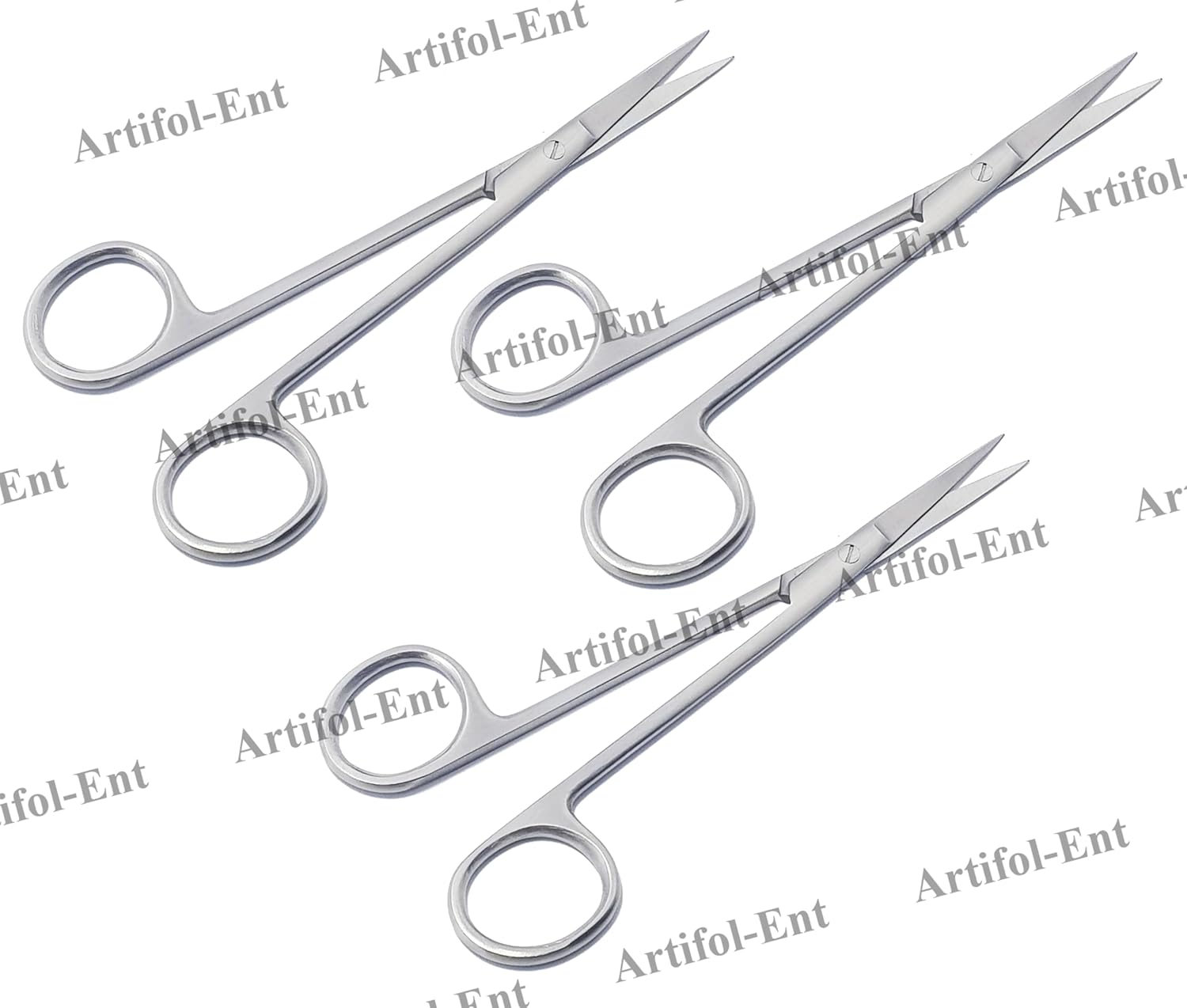 3-Piece Iris Gum Scissors Set – 14.5 cm Straight, Matt Finish | Precision Stainless Steel for Soft Tissue & Gum Procedures | Autoclavable & Reusable