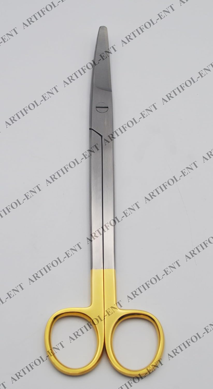 TC Parametrium-Style Curved Scissors – 22.5 cm | Tungsten-Enhanced Precision Cutting Tool | High-Grade Stainless Steel | Long Reach, Smooth Action & Reusable | Ideal for Crafting & Cutting #113910607