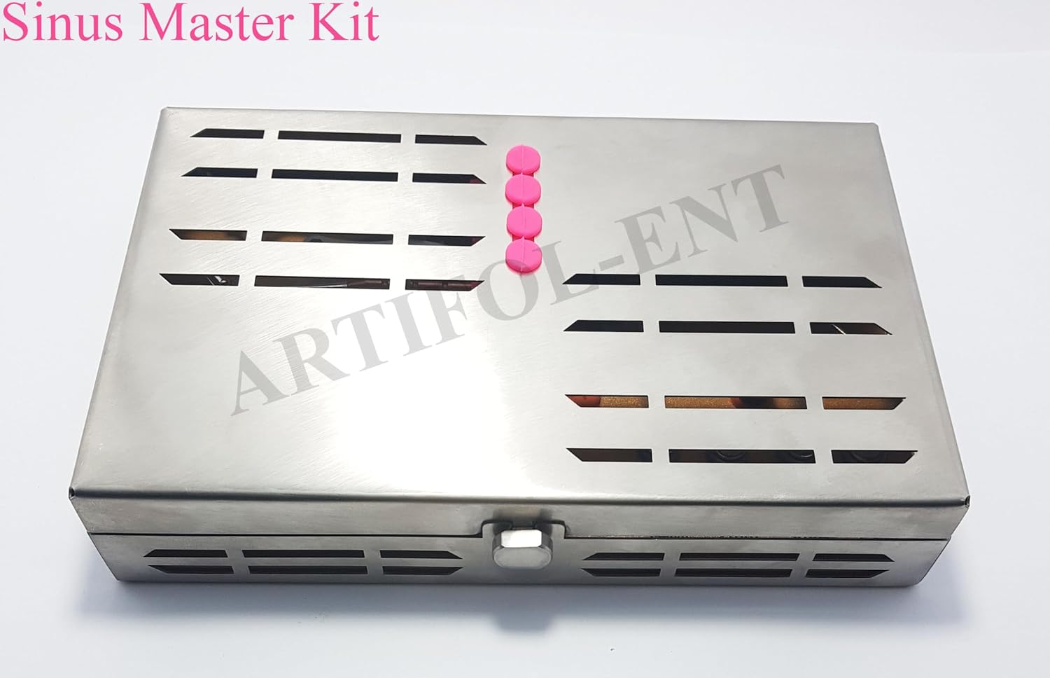 All in One –28 Pcs Implant Crestal & Lateral Approach Sinus Master Kit – Round & Core Drills, Stoppers, Mushrooms,Wrench with Sterilizable Steel Cassette - Dental Sinus lift Master Tools Set – #OS1028