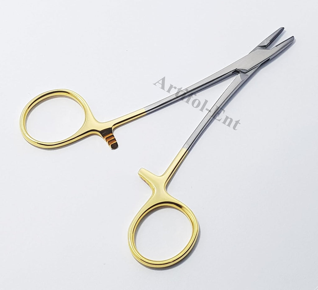 TC Webster Needle Holder 13 cm (5") – Tungsten Carbide Smooth Jaw Tips | Surgical Dental Suturing Instrument | Stainless Steel | 2 Pcs