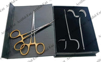 Kit di pinze per fissazione della vasectomia senza bisturi in 2 pezzi – Set chirurgico in acciaio inossidabile, ergonomico e autoclavabile | Pinze a punta smussata e curve