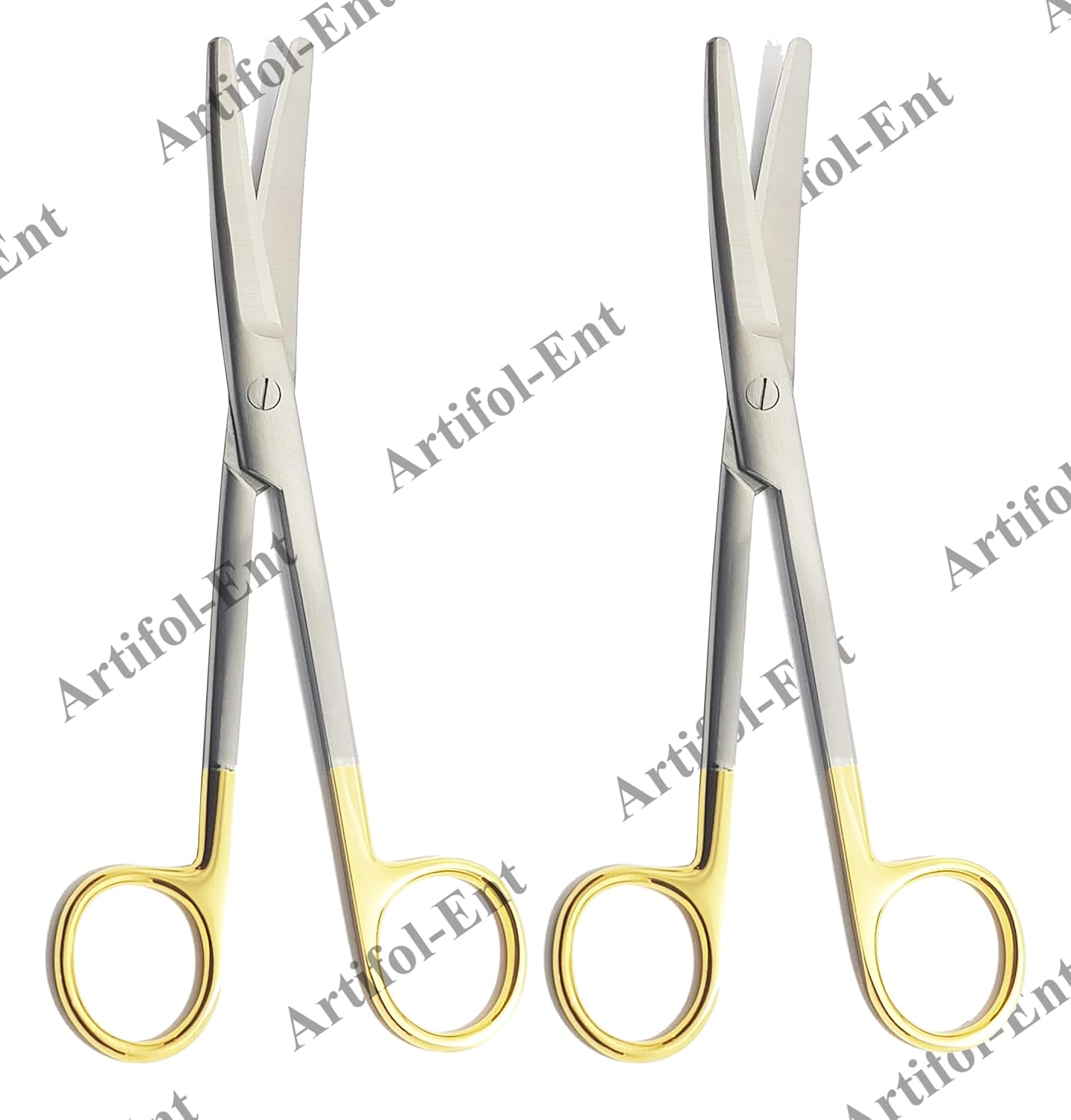 TC Mayo Scissors Curved 17 cm – 2 Pcs | Tungsten Carbide Cutting Edges | Stainless Steel Surgical Scissors #113910605