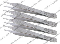 Set di pinze per tessuti Adson Brown – 4 pezzi, 12 cm (4,7") | 9×9 denti | Acciaio inossidabile di alta qualità, riutilizzabile e autoclavabile Set n. 114910119-1