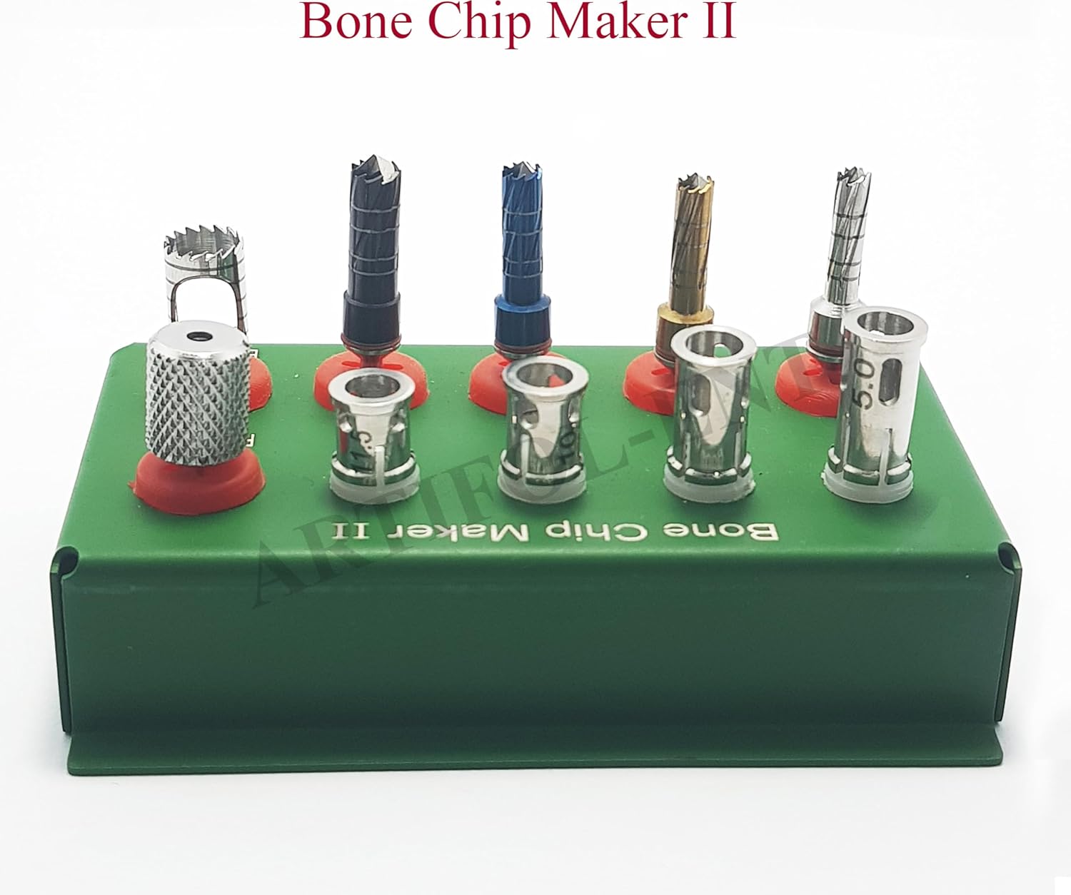 10 Pcs Dental Bone Chip Maker Kit II with Stoppers – Implant Drills Set – Bone Collector Kit # OS1027