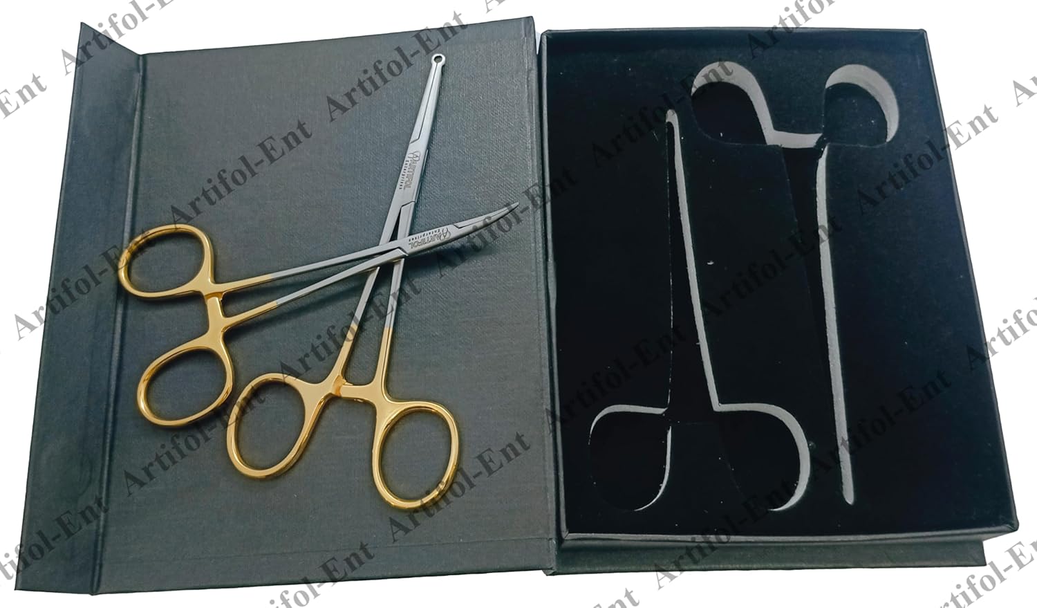 2-Piece No-Scalpel Vasectomy Fixator Forceps Kit – Stainless Steel, Reusable & Autoclavable | Blunt-Tip Fixation Ring & Curved Forceps