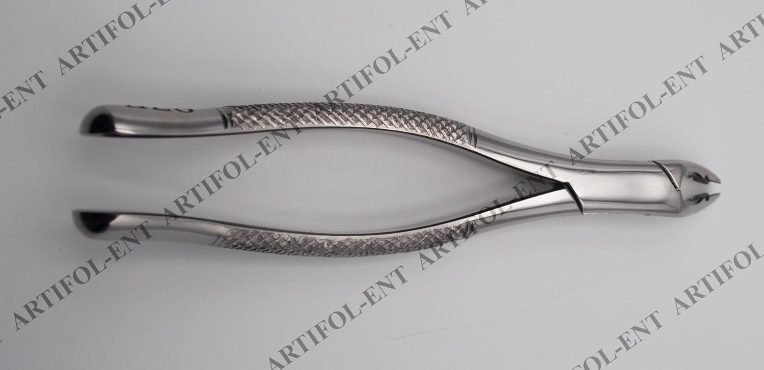 Serrated Grip Precision Extraction Forceps – Upper-Root Style 97E | High-Grade Stainless Steel Holding Tool | Strong Serrations, Secure Control & Durable Build | Ideal for Crafting #FX97E