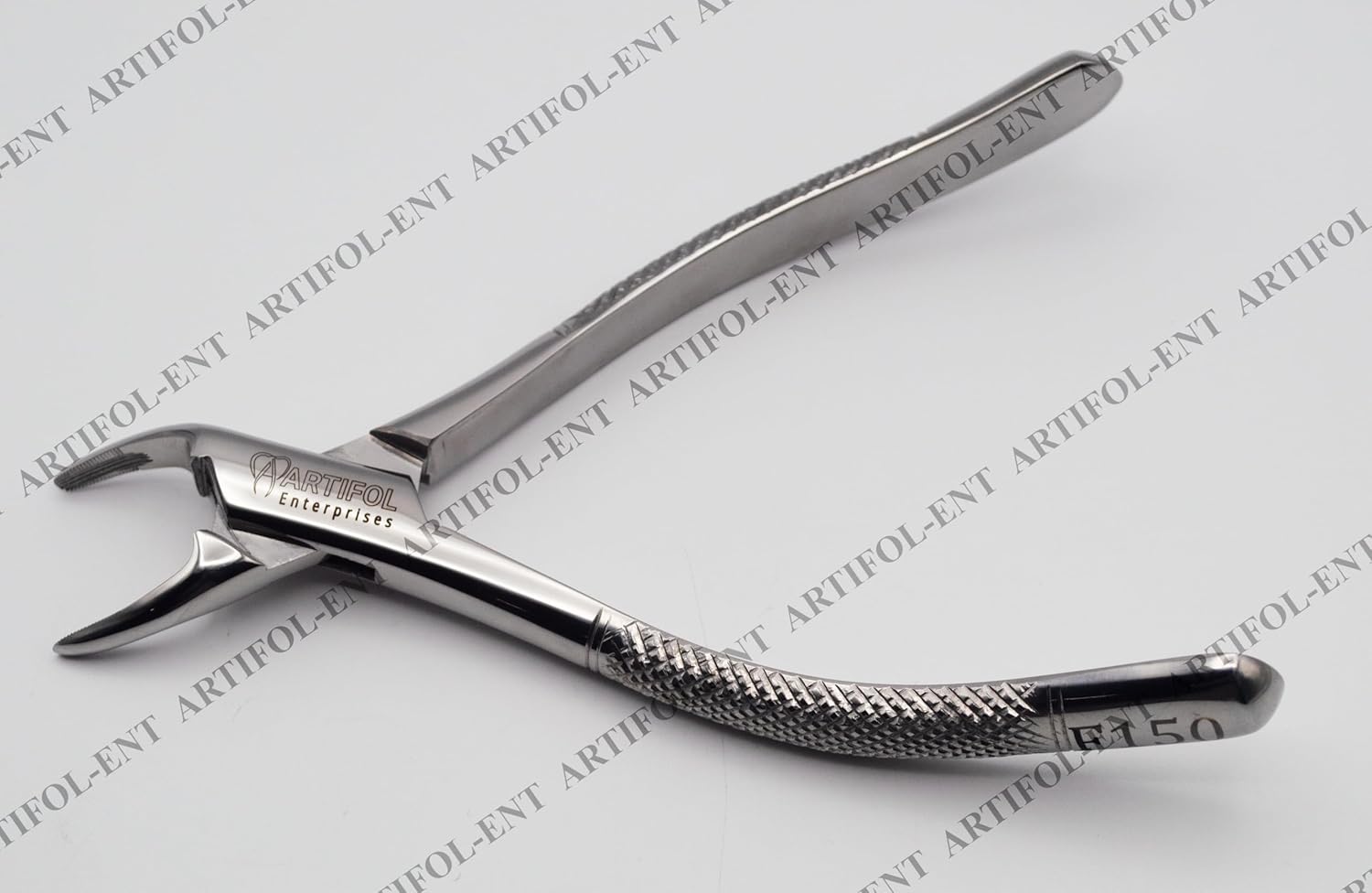 Precision Cryer-Style Extraction Forceps – Model 150 | Heavy-Duty Stainless Steel Gripping & Removal Tool | Angled Serrated Jaws, Ergonomic Handles & Durable Build | Ideal for Crafting & DIY Tasks #F150