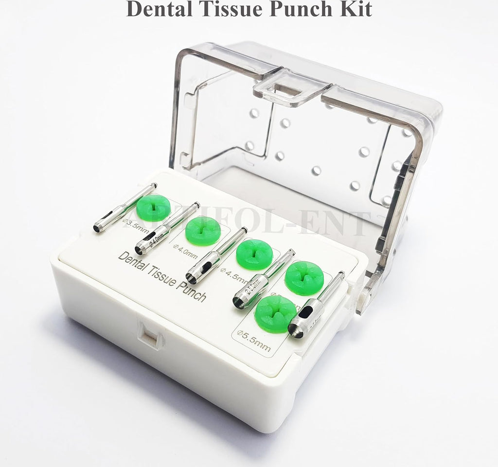 Dental Implant Tissue Punch Kit – 5-Piece Stainless Steel Set for Implant Surgery | Precision Soft Tissue Punches OS1021