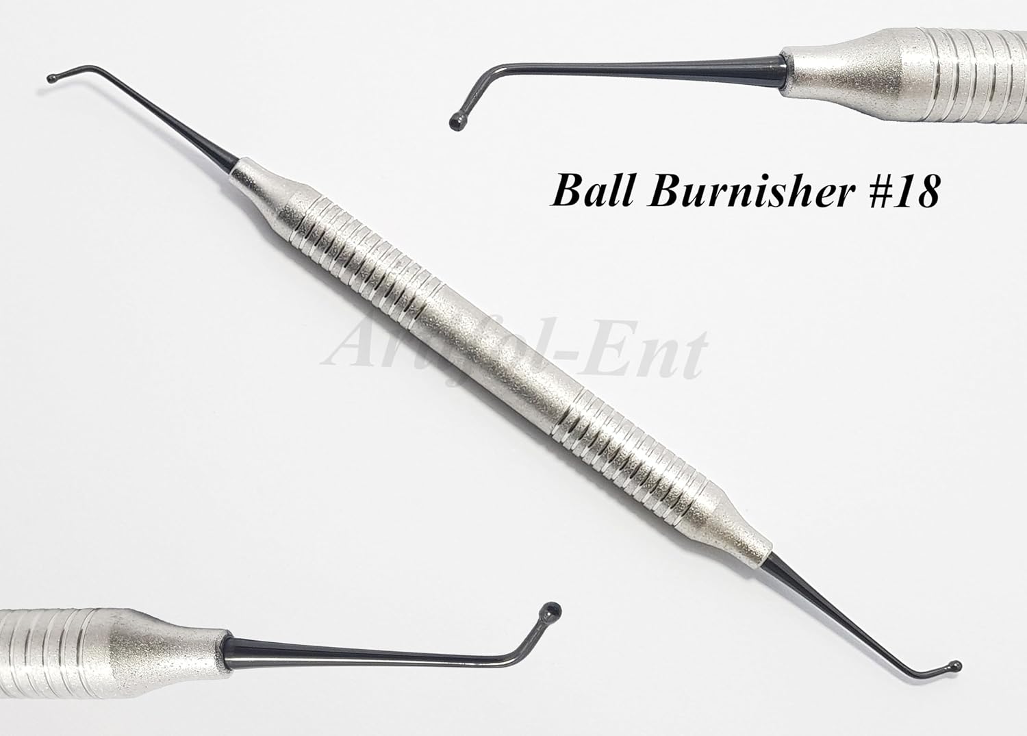 Ball Burnisher #18 – Double End Dental Composite & Amalgam Filling Instrument | Ergonomic Hollow Handle | Stainless Steel | 3-Piece Set #‎TNBB18
