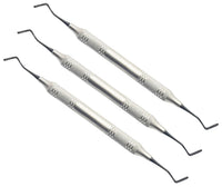 4 Goldstin Flexy-Thin Composite Filling Instruments – 3 Pcs Set  Titanium Black-Coated Tips | Flexible Reversed & Flared Paddle Design | Ergonomic Hollow Handles | #TNCIGFT4