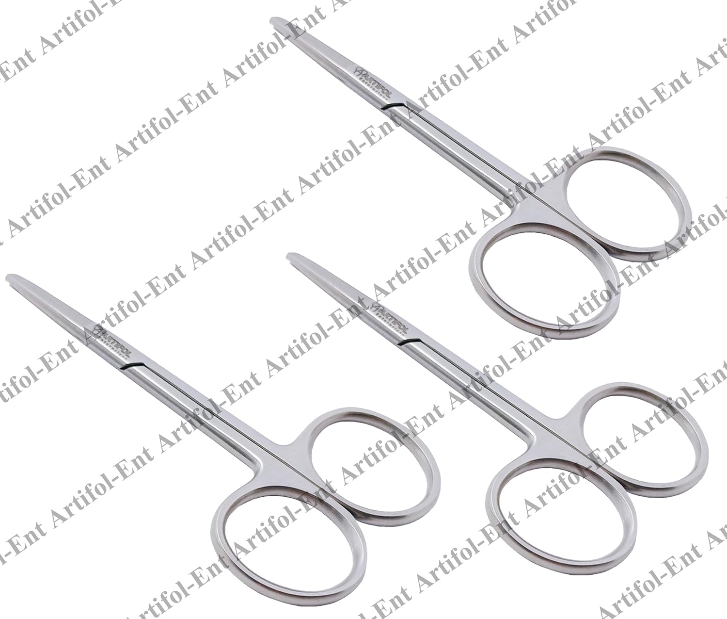 3-Piece Spencer Ligature Style Scissors – 9 cm | High-Grade Stainless Steel Precision Cutting Tools | Sharp Pointed Tips, Precise Action & Durable Build | Ideal for Crafting & Detailed Material Cutting #113910399