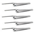 Articulating Paper Forceps APF2 – Straight 15 cm Dental Paper Holder Tweezers | Restoration & Occlusion Plier | 5-Piece Set