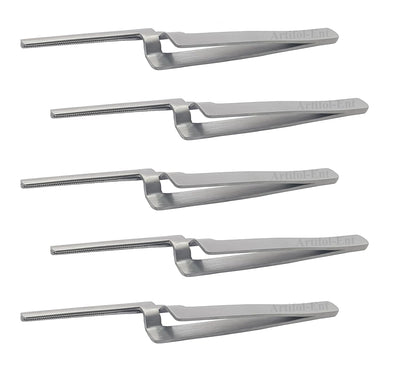 Pince à papier articulée APF2 – Pince droite de 15 cm pour papier dentaire | Pince pour restauration et occlusion | Lot de 5 pièces