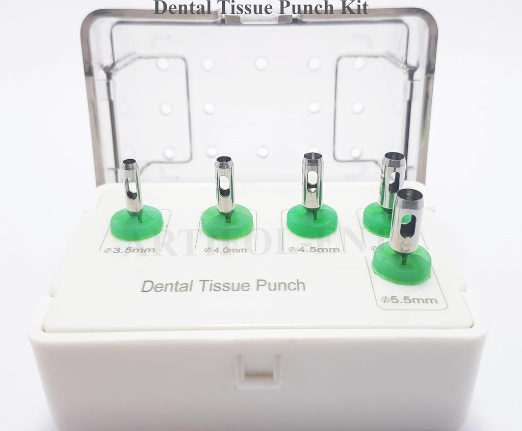 Dental Implant Tissue Punch Kit – 5-Piece Stainless Steel Set for Implant Surgery | Precision Soft Tissue Punches OS1021
