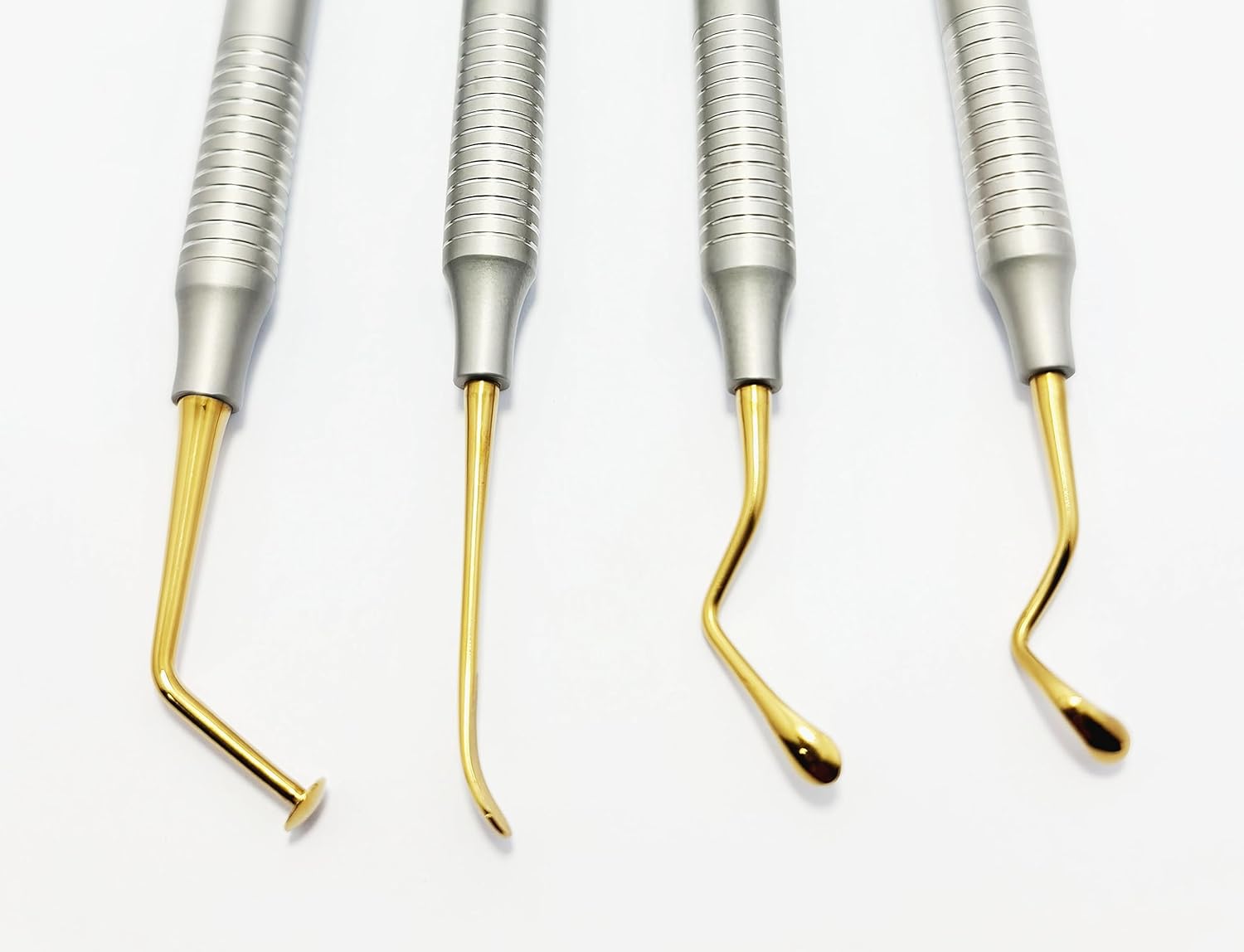 Dental Sinus Lift Kit – 4 Pcs Stainless Steel with Gold-Plated Tips | Implant Dentistry Sinus Elevation Instruments #	‎SLG1101-1, 2, 3, 4