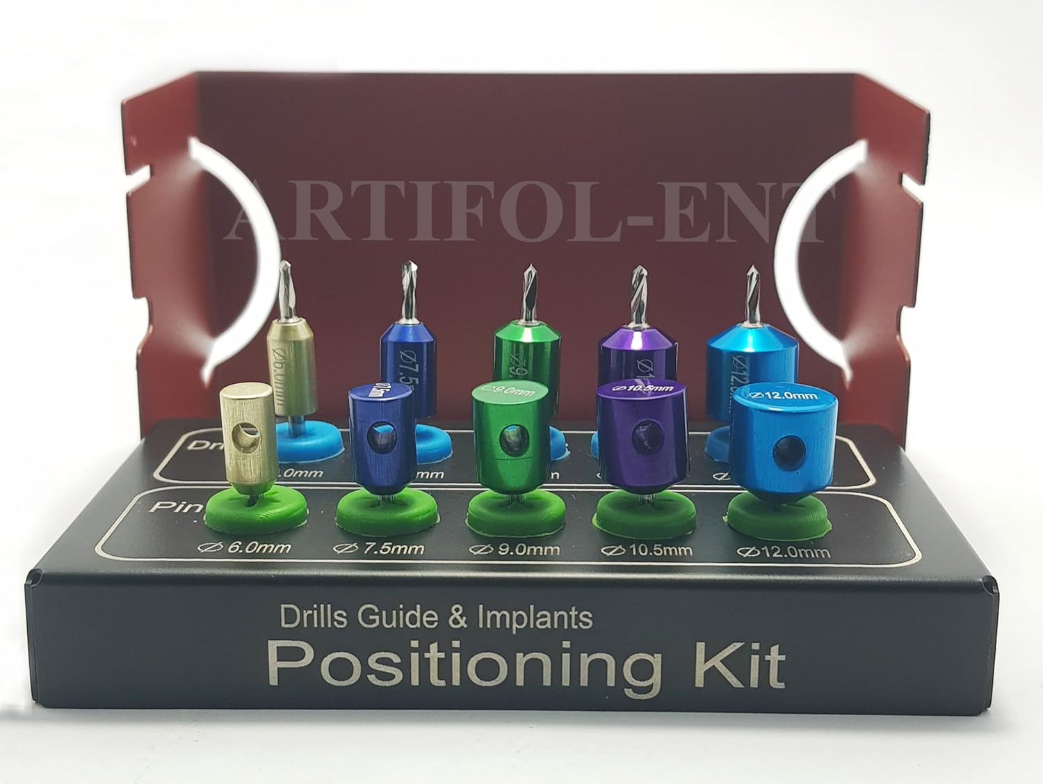 Drills Guide & Implant Positioning Pins Kit – Dental Surgical Guide and Positioning Set with Holder | Professional Implant Tools #DGIPK